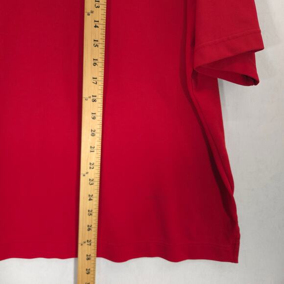 FootJoy Polo Mens XXL Red Ledgemont Club Short Sleeve Performance Golf Shirt - Picture 9 of 12